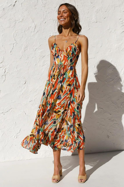 Ärmelloses Sommerkleid mit Muster – Isla