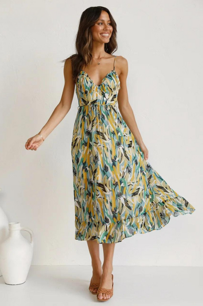 Ärmelloses Sommerkleid mit Muster – Isla