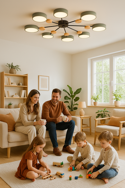 NordicGlow | Verzweigte LED-Deckenleuchte im Scandi-Stil