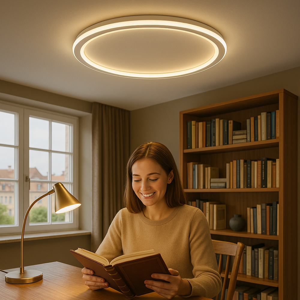 Skandinavische LED Deckenleuchte – Modern, dimmbar & stilvoll für Wohnzimmer, Esszimmer & Flur