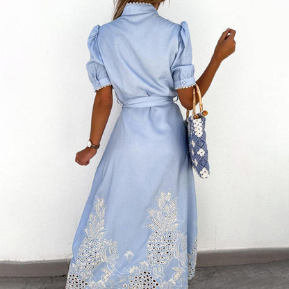 Maxi Kleid mit Stickerei – Celeste