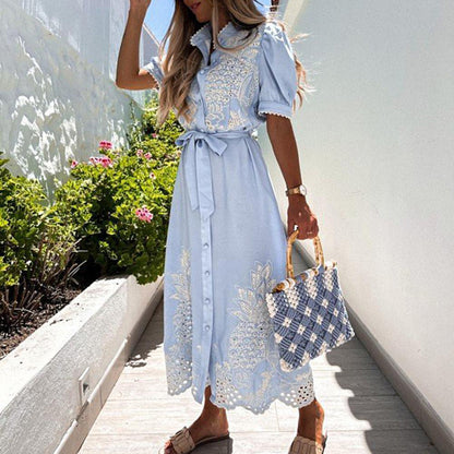Maxi Kleid mit Stickerei – Celeste