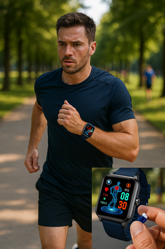 Smartwatch für Gesundheit & Fitness – EKG, Blutdruck, Herzfrequenzmessung – iOS & Android kompatibel