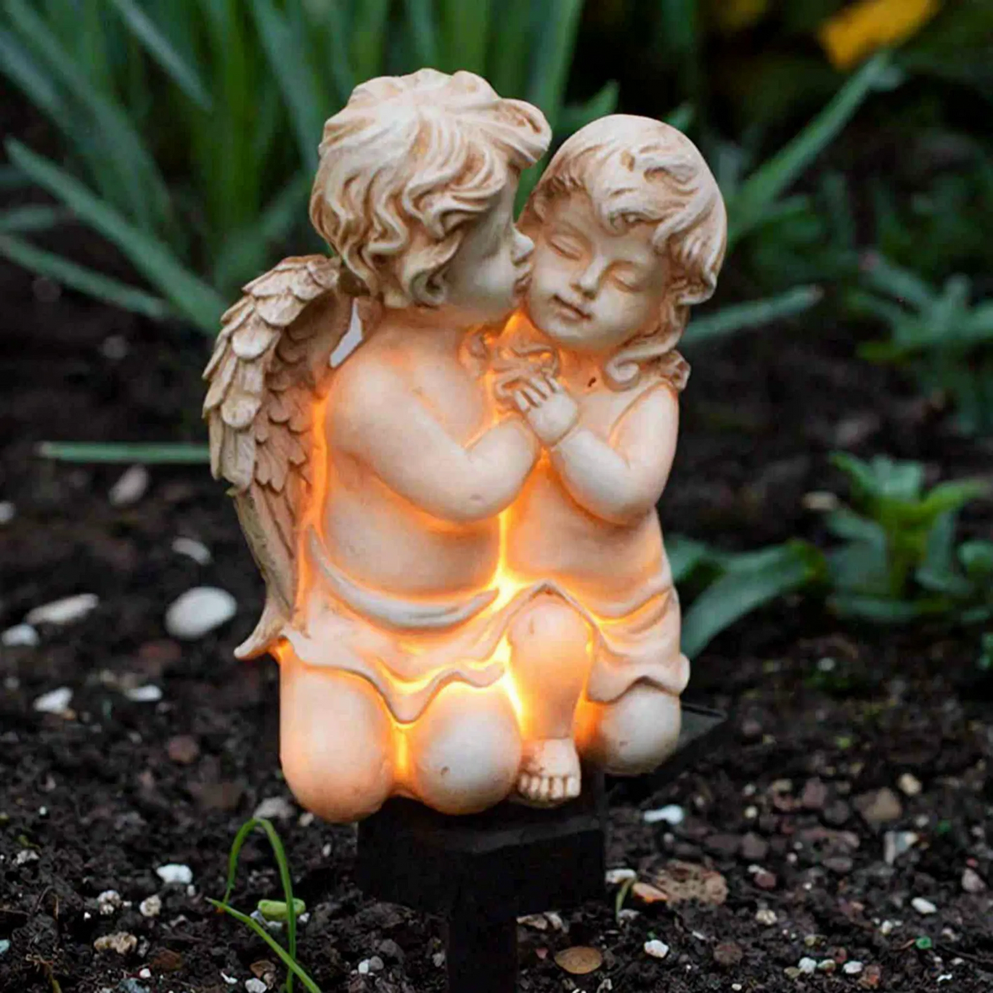 Solar-Powered Angel Figurine Stake Light -  Seraphelle