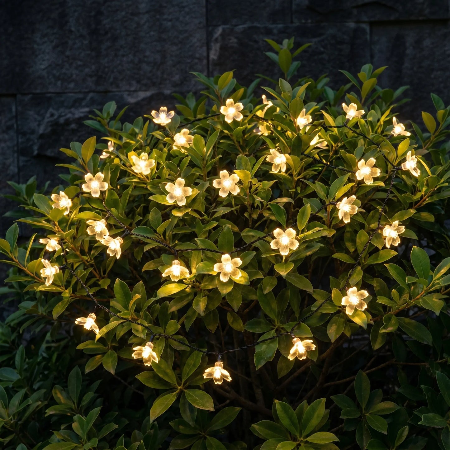 Solar-Powered LED Blossom String Lights -  Blossara