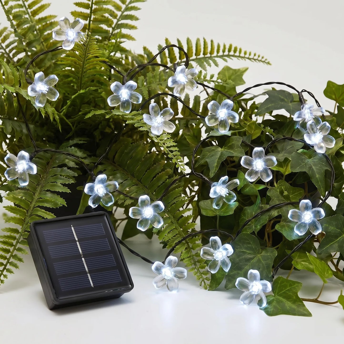 Solar-Powered LED Blossom String Lights -  Blossara