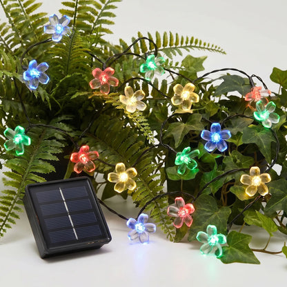 Solar-Powered LED Blossom String Lights -  Blossara