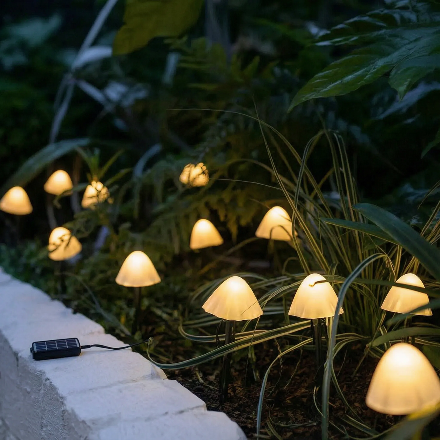 Solar-Powered Mushroom String Lights -  Glowcap