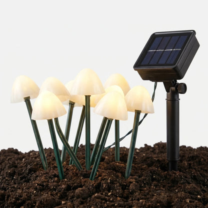 Solar-Powered Mushroom String Lights -  Glowcap
