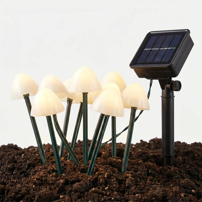 Solar-Powered Mushroom String Lights -  Glowcap