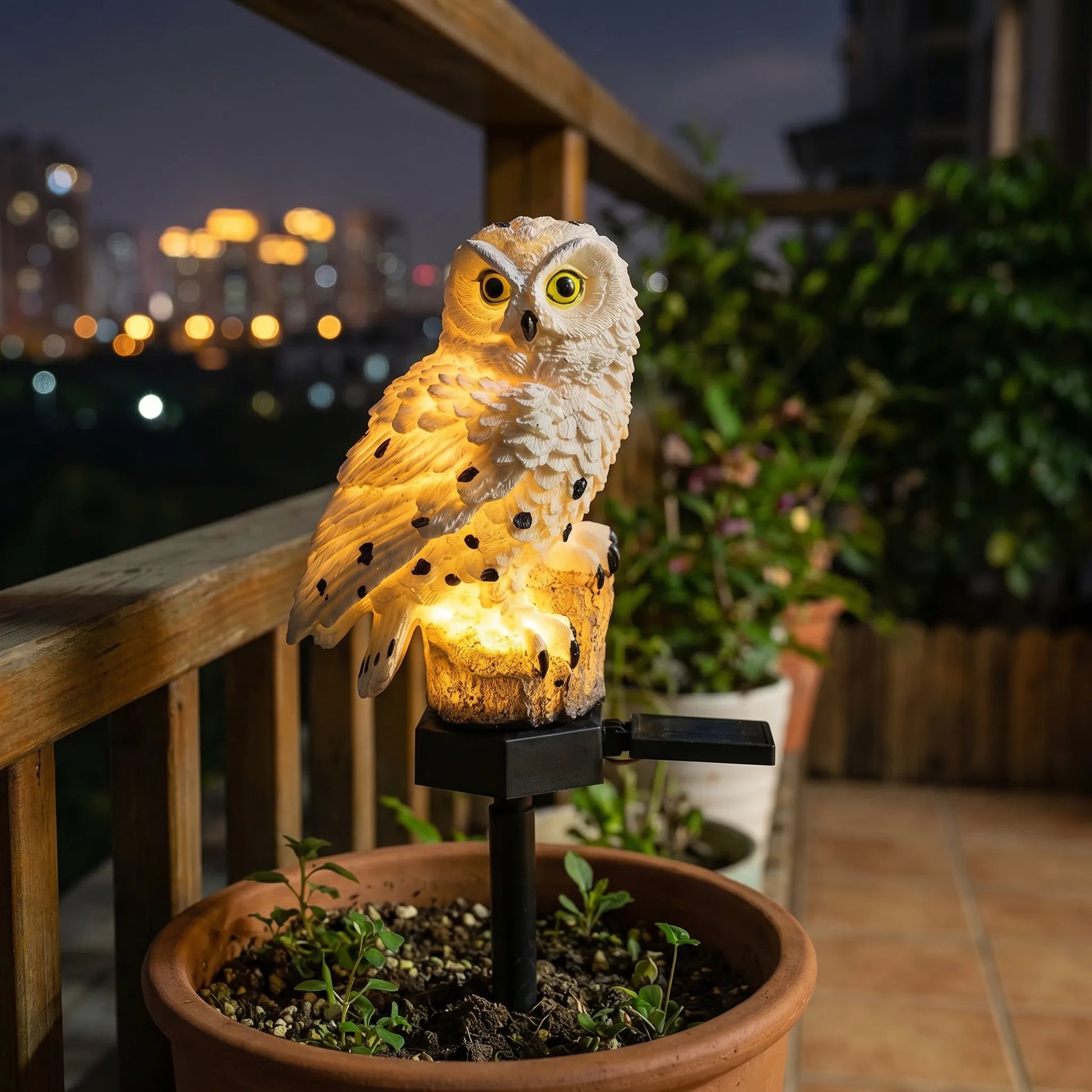 Solar-Powered Owl Garden Stake Light -  Owlume