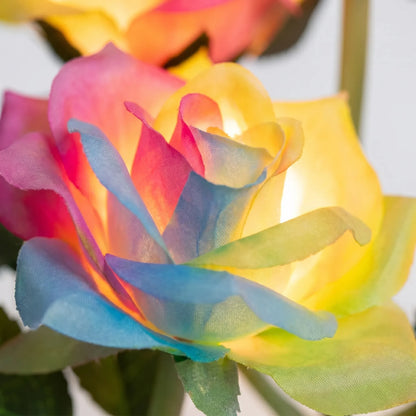 Solar-Powered Rose Lantern In A Pot -  Rosalume