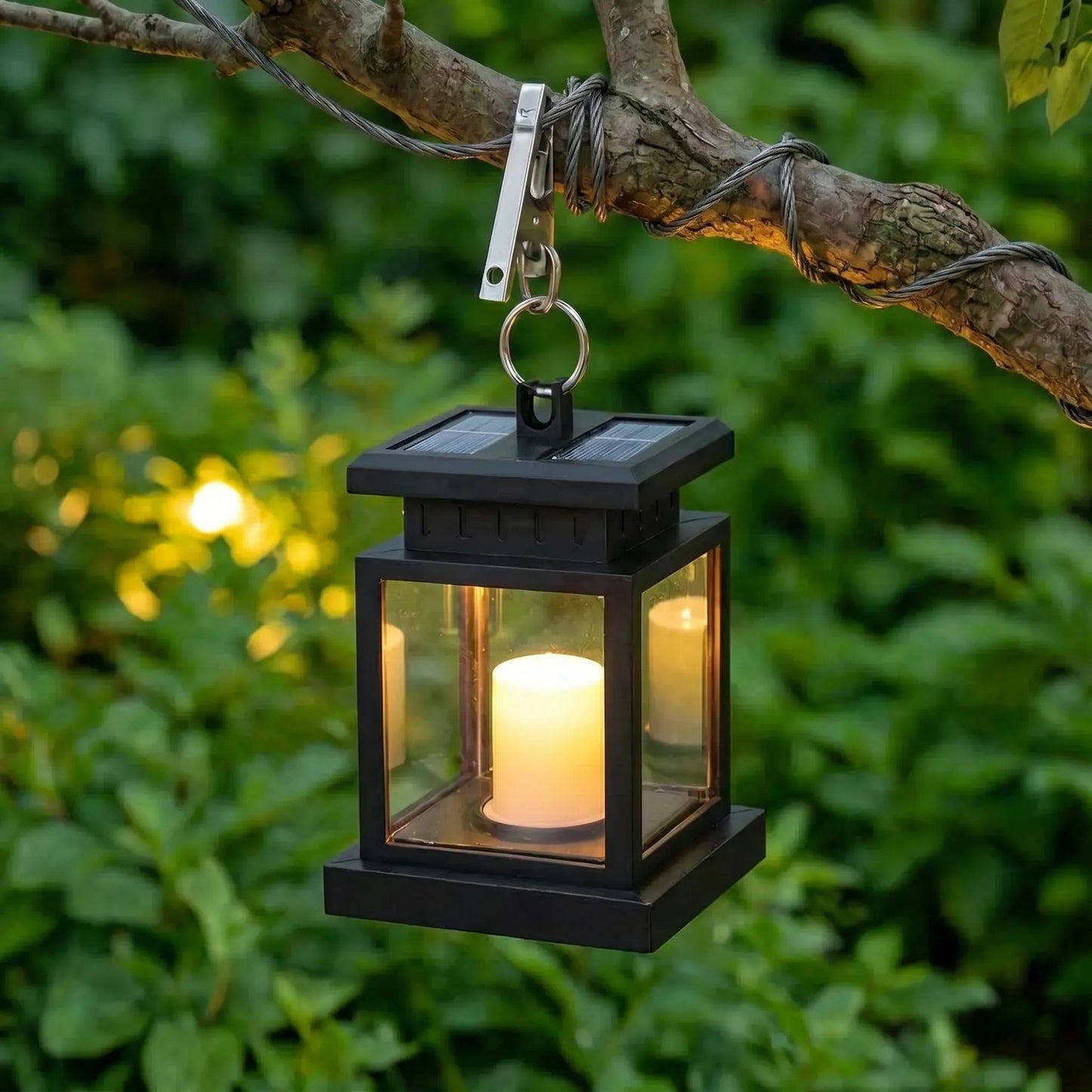 Solar LED Candle Lantern With Flickering Effect -  Glowtern
