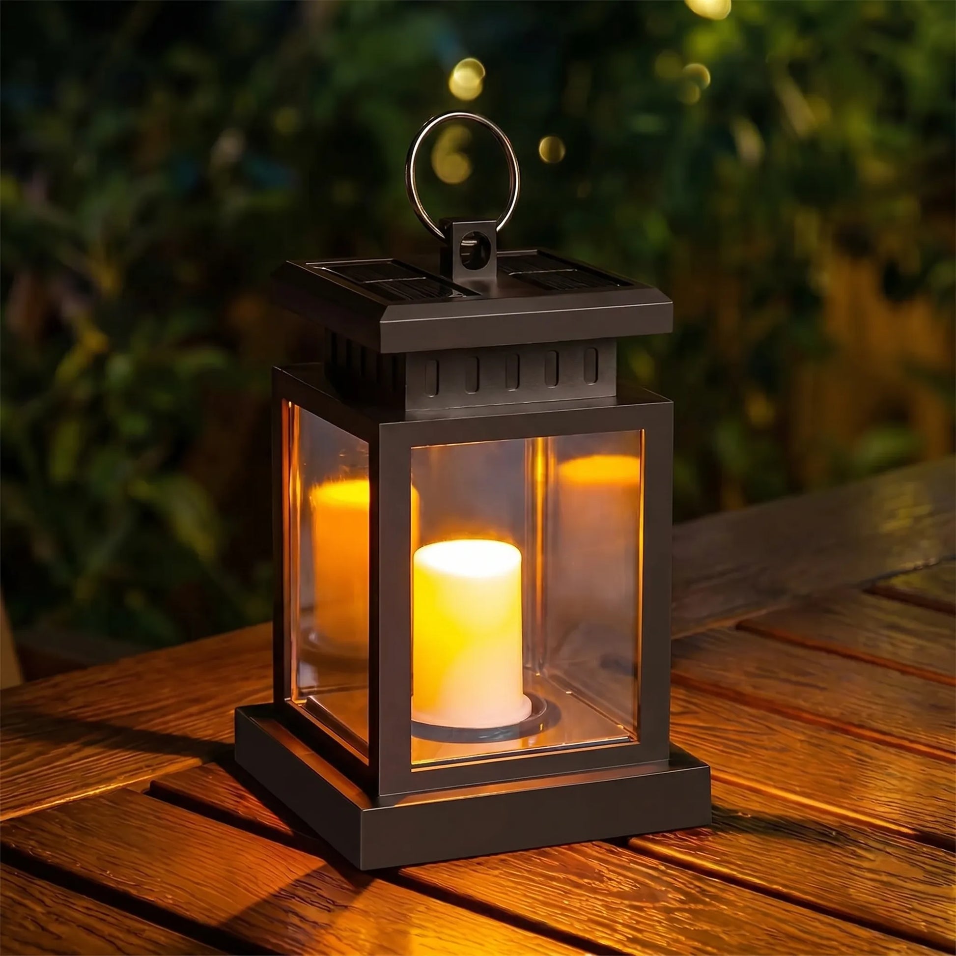 Solar LED Candle Lantern With Flickering Effect -  Glowtern