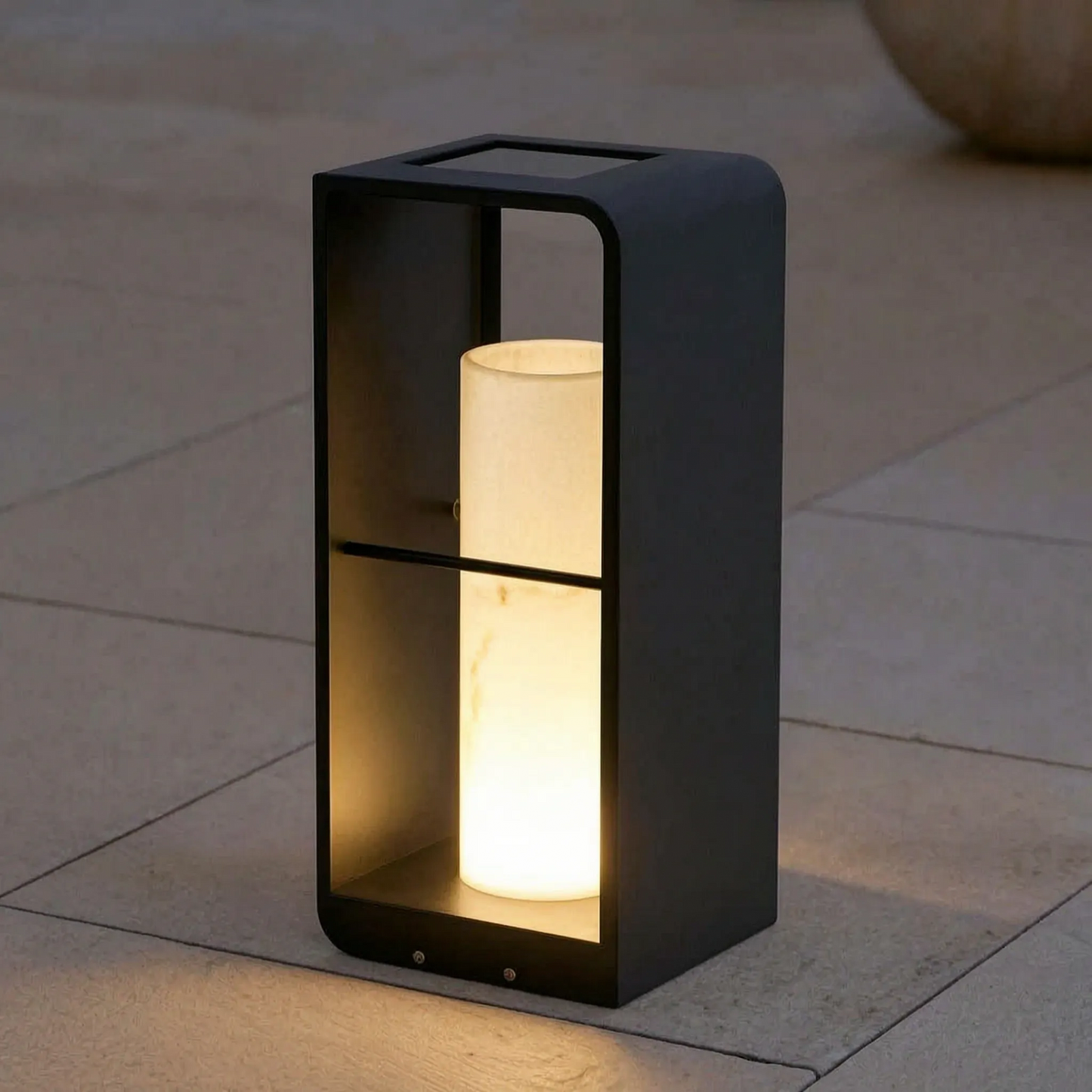 Solar LED Garden Lantern With Modern Frame -  Soluxe
