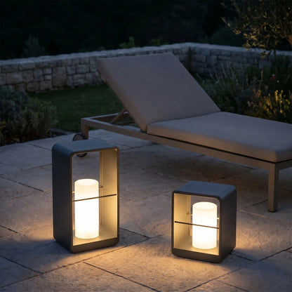 Solar LED Garden Lantern With Modern Frame -  Soluxe