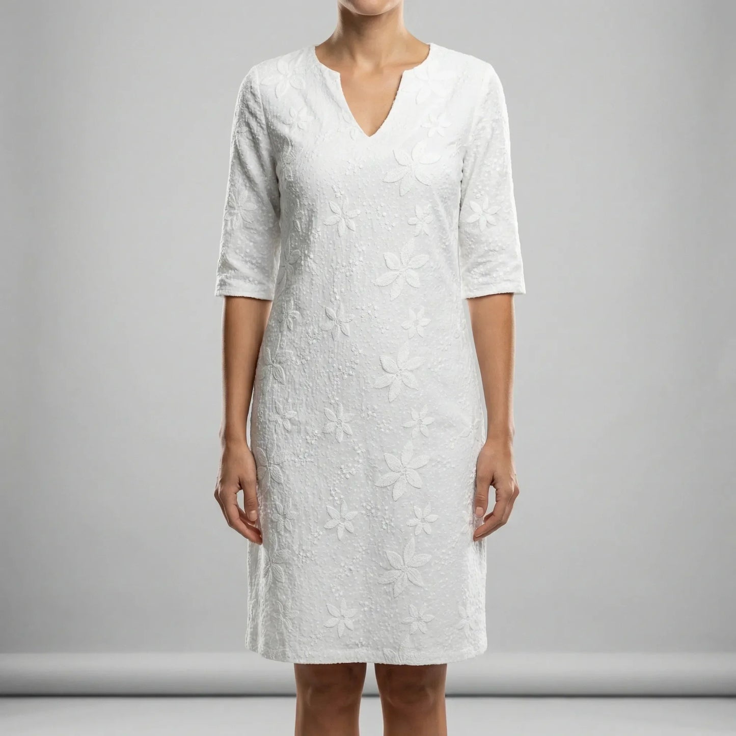 Sommerkleid Mit V-Ausschnitt Und Lockerem Schnitt - Ilayda