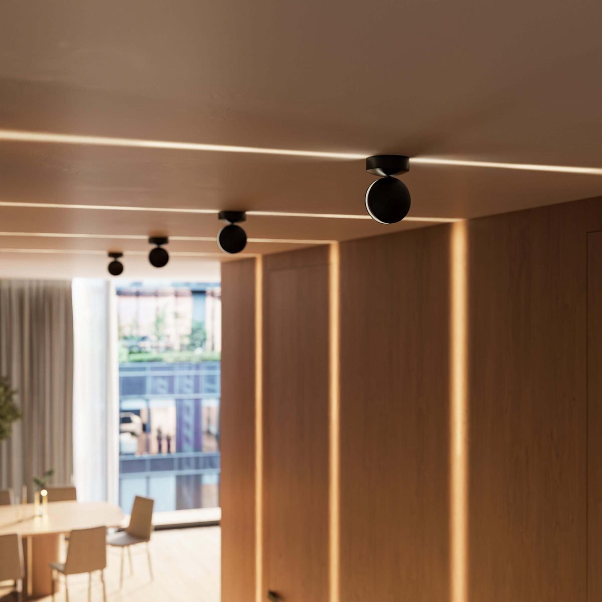 Modern LED Wall Light with 360° Rotating Head and Dual-Beam Square Light Effect 12