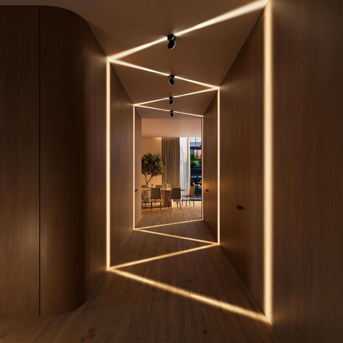 Modern LED Wall Light with 360° Rotating Head and Dual-Beam Square Light Effect 10