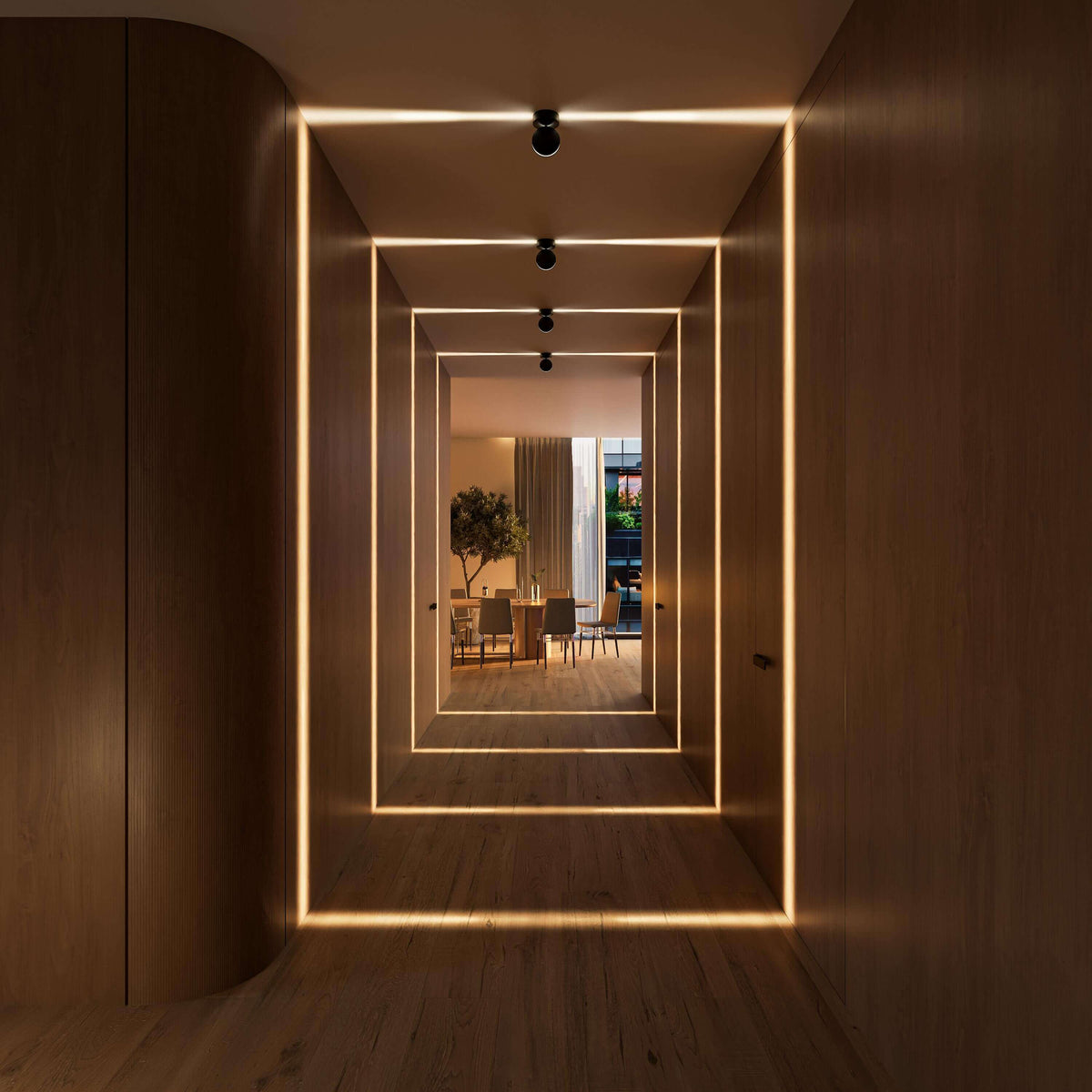 Modern LED Wall Light with 360° Rotating Head and Dual-Beam Square Light Effect 18