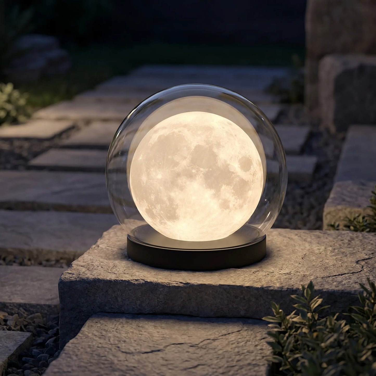 Spherical Outdoor Pillar Lamp -  Lunaris