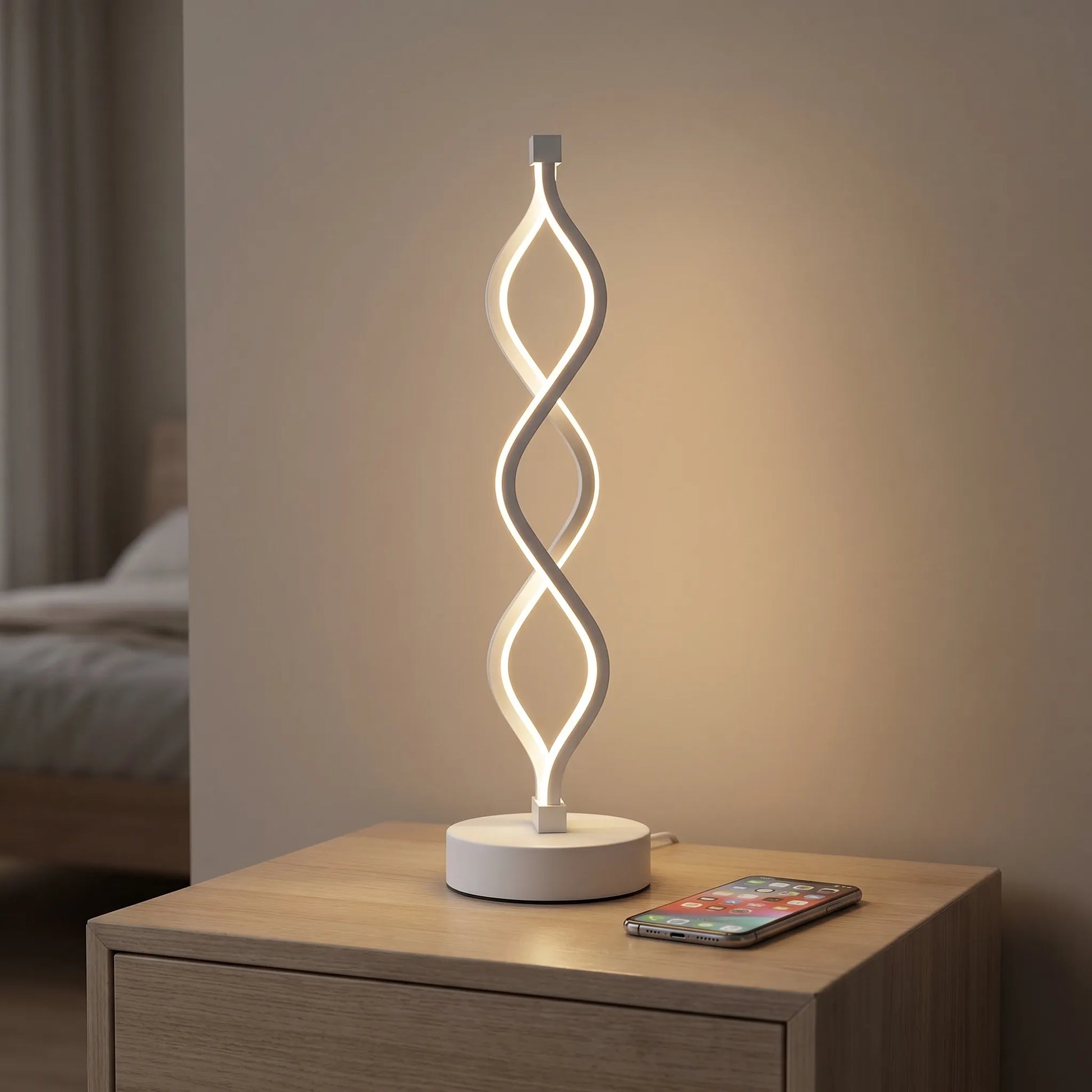 Spiral LED Bedside Table Lamp -  Spirelle