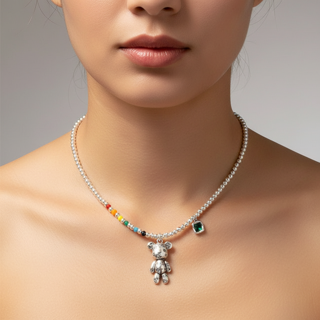 Sterlingsilber Kette - BearCharm 