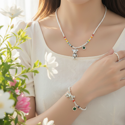 Sterlingsilber Kette - BearCharm 