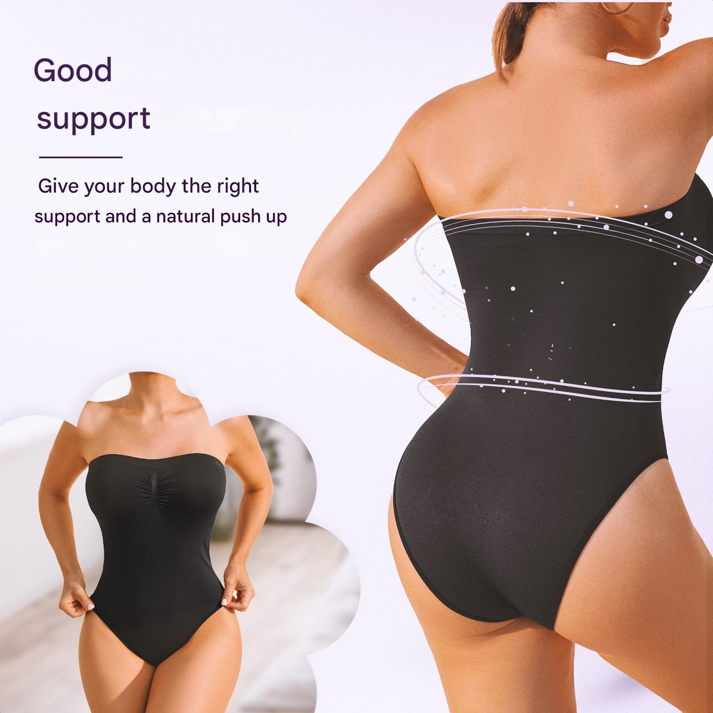 Nahtloser, trägerloser Shaping-Body mit Slip – Élise