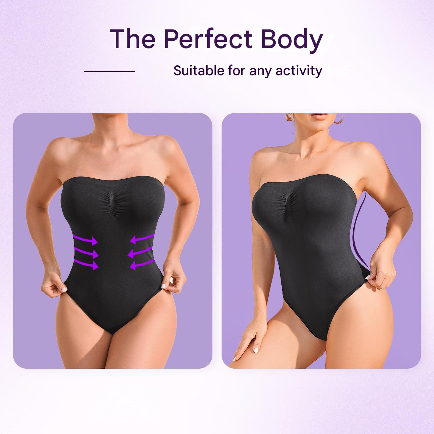 Nahtloser, trägerloser Shaping-Body mit Slip – Élise