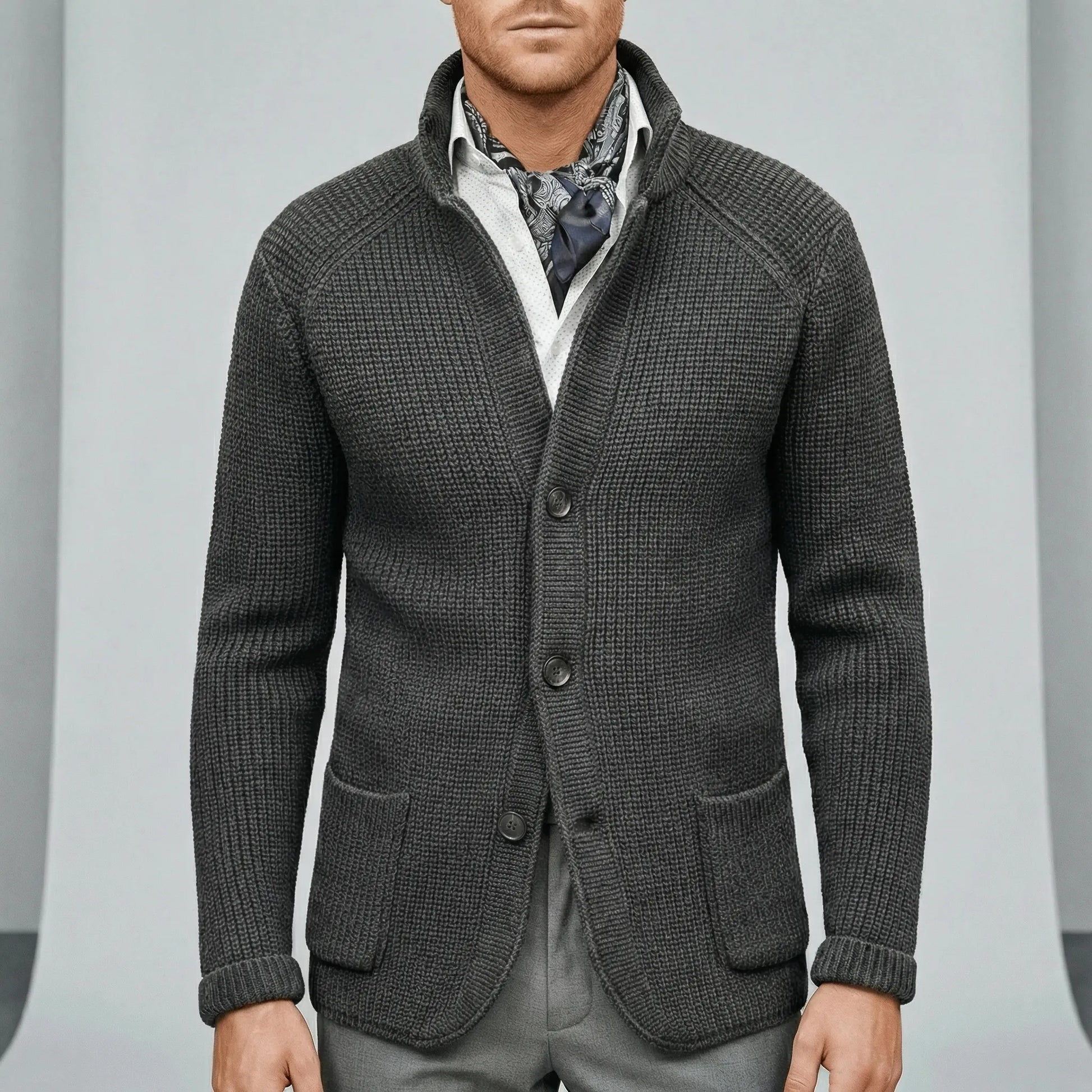 Strukturierter Strickjacke Mit Langen Ärmeln - Lennox