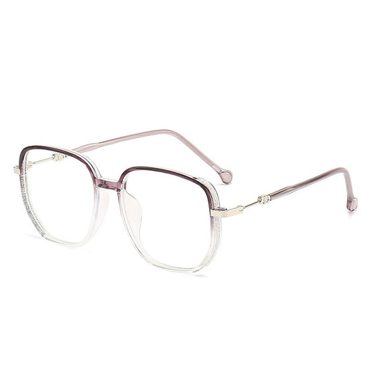 Stylische Anti-Blaulicht Lesebrille, transparentes Gestell, quadratische Form, Unisex.