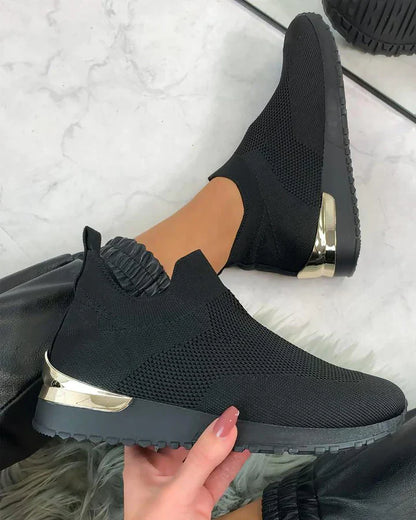 Supportive Knit Sock-Style Sneaker - Hazel