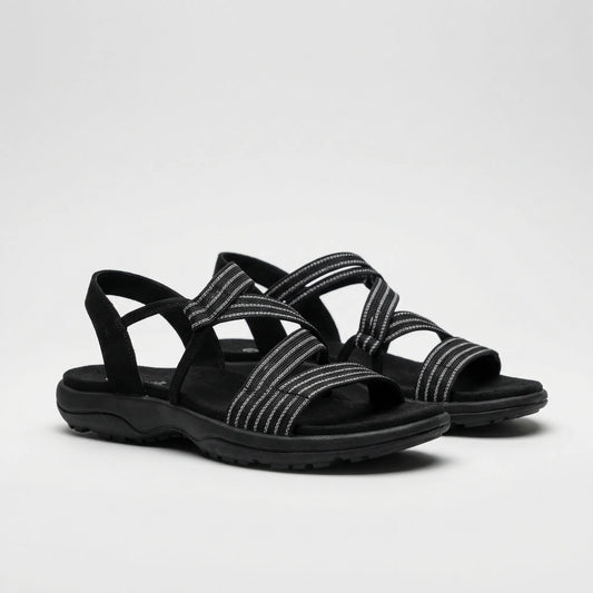 Supportive Strappy Flat Sandal - Elizabeth