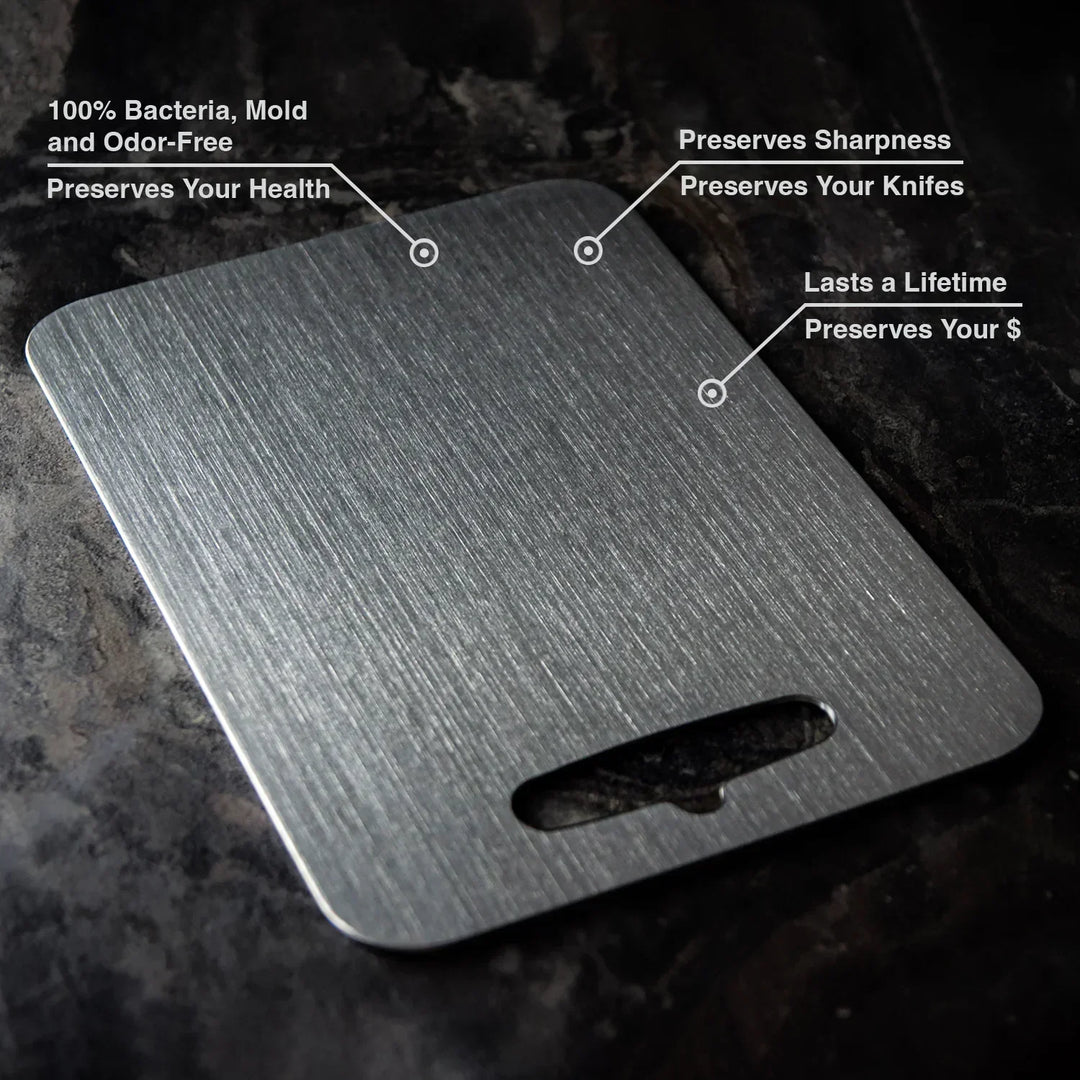 Titanium Schneidebrett Ohne BPA oder Mikroplastik - PureSteel
