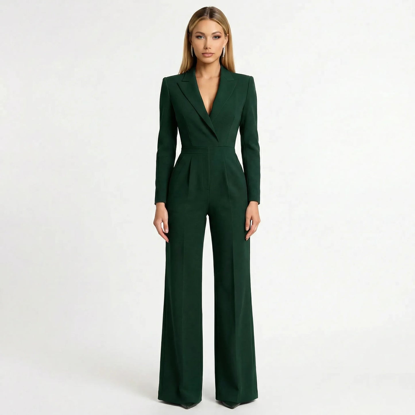 Taillierter Blazer-Jumpsuit Mit Weitem Bein - Luisa