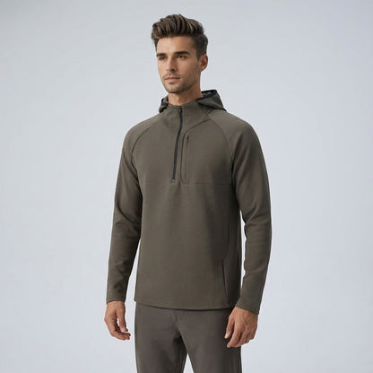 Thermische Kapuzenjacke Mit Halber Reißverschluß - Brandon