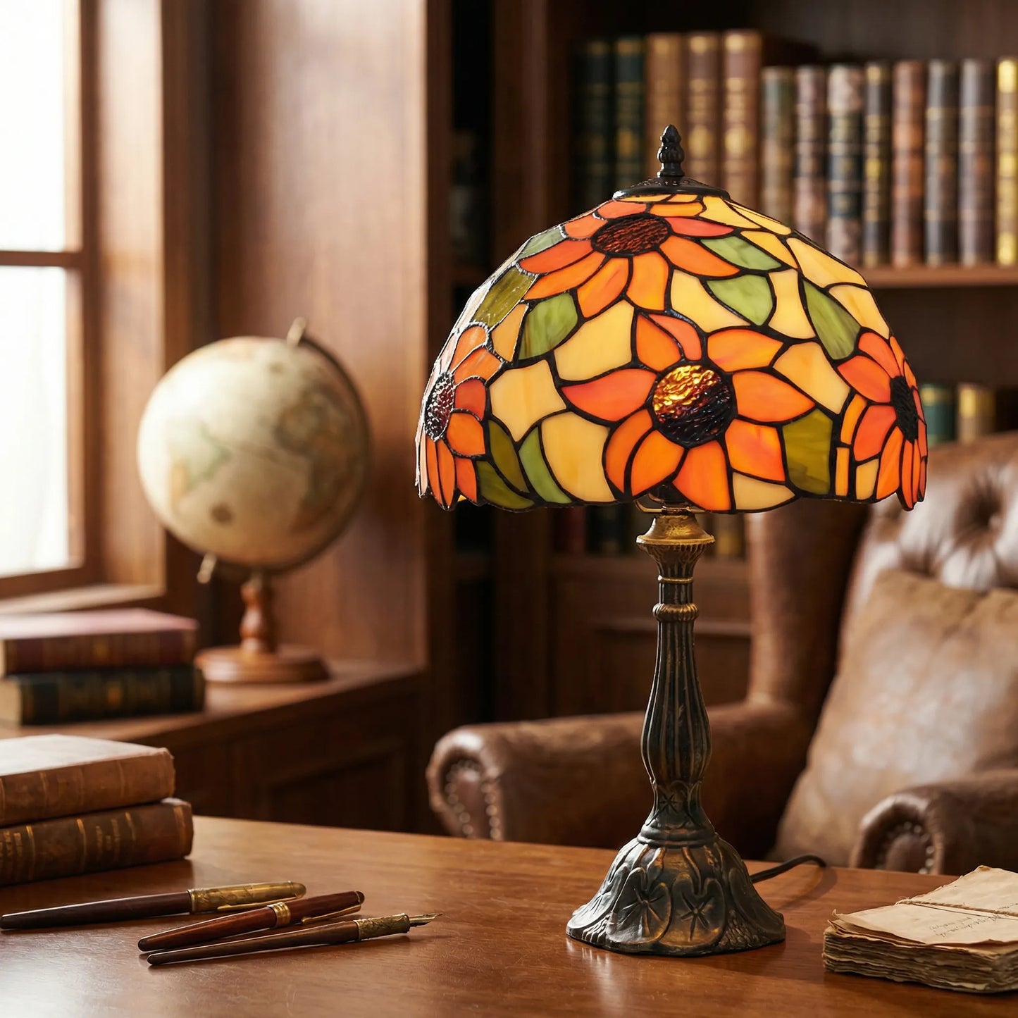 Tiffany-Style Stained Glass Table Lamp -  Tifforia