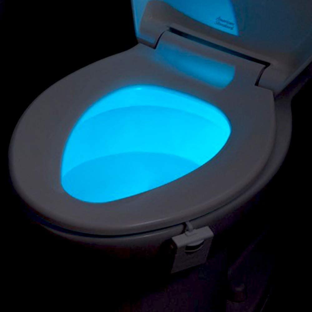 Leuchtende Toilettenlampe, blaues LED-Nachtlicht, Badezimmerzubehör, energiesparend.