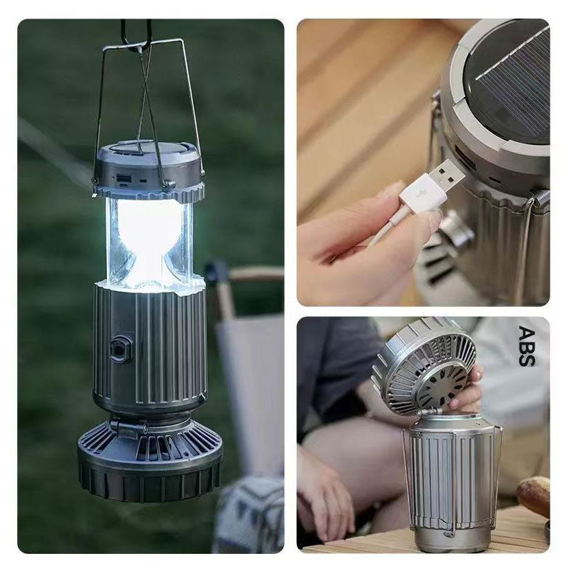 Tragbarer Solarventilator Mit Licht - AventroLight