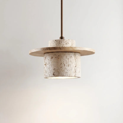 Travertine Stone Pendant Ceiling Light -  Travona