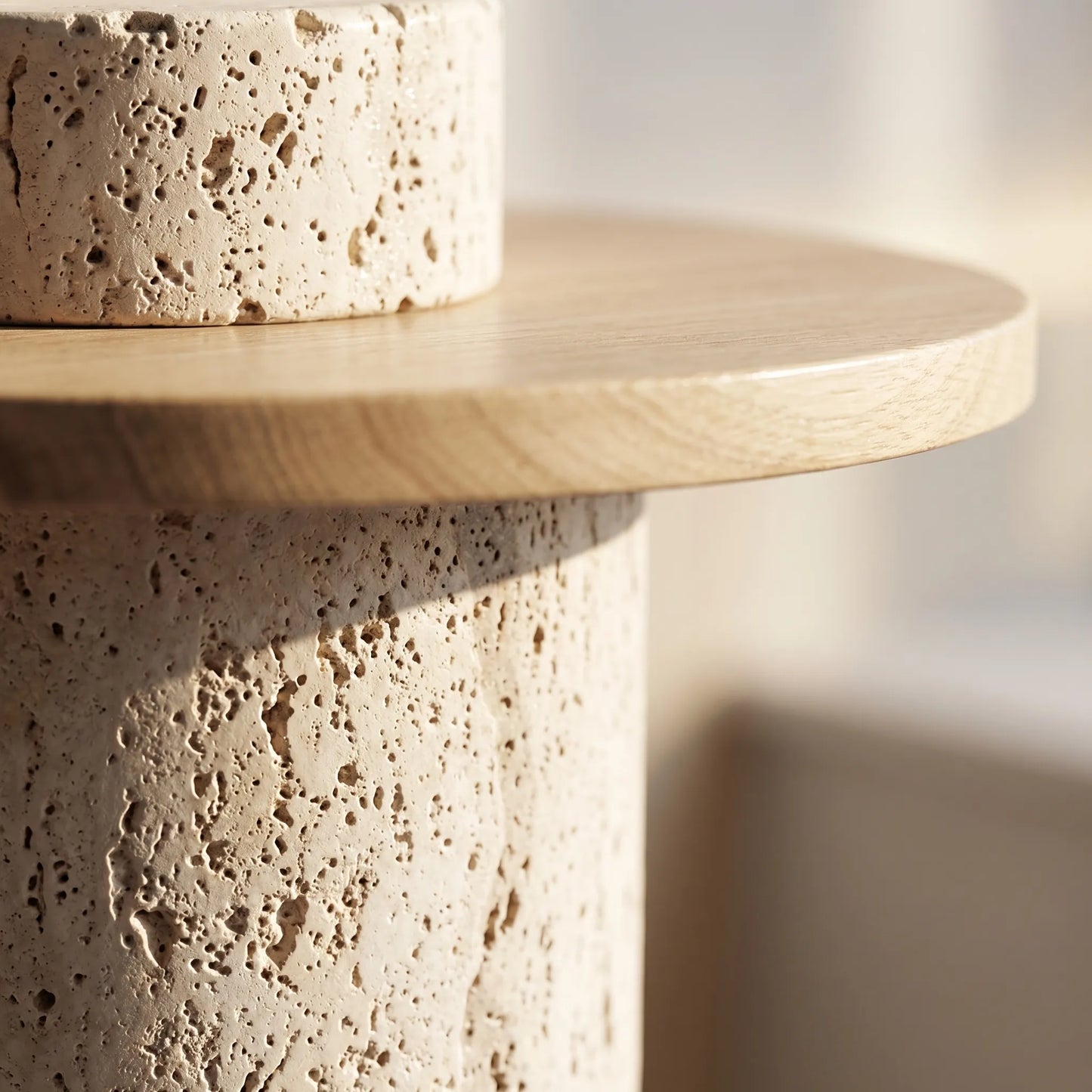 Travertine Stone Pendant Ceiling Light -  Travona