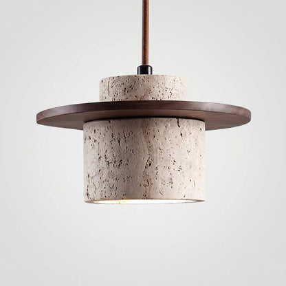 Travertine Stone Pendant Ceiling Light -  Travona