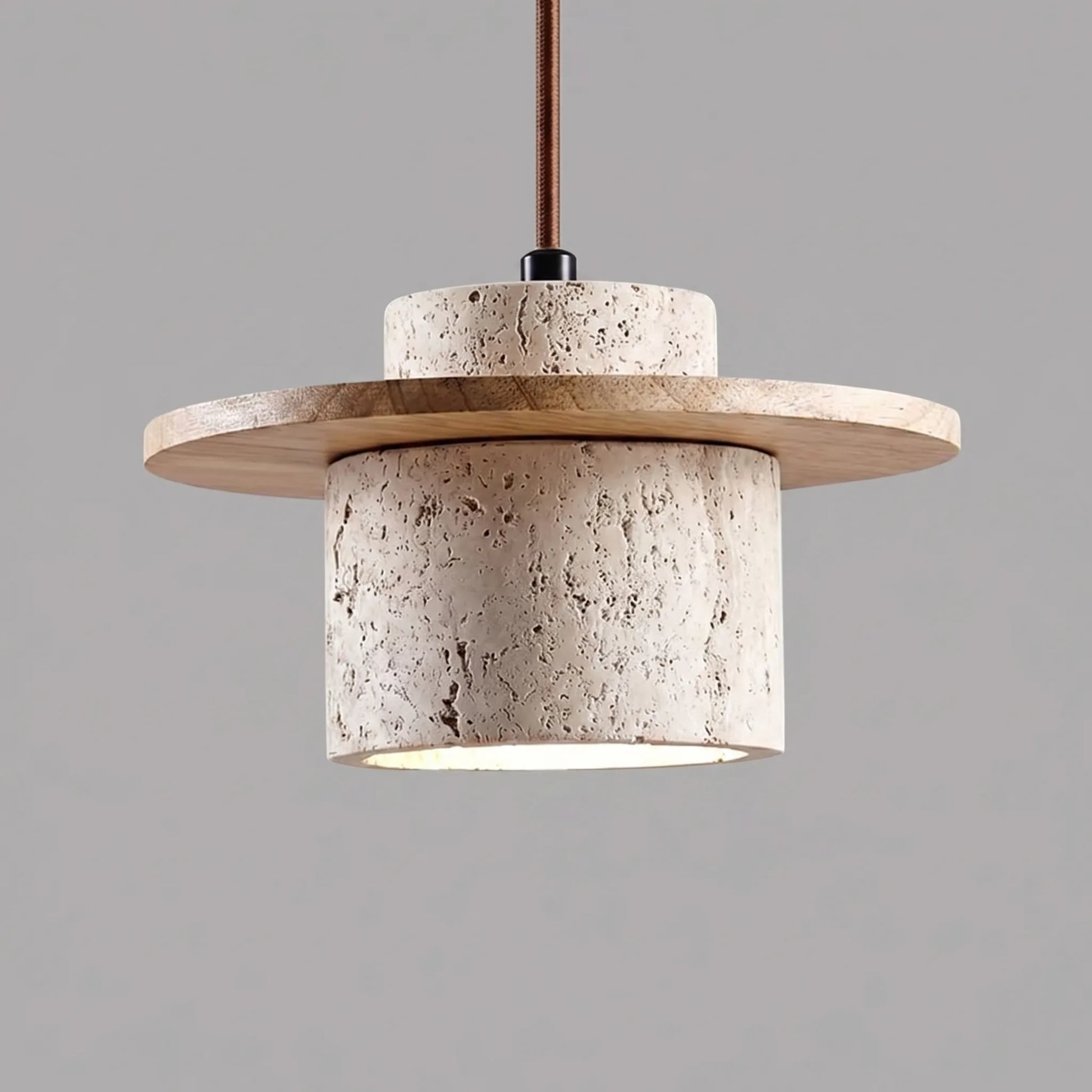 Travertine Stone Pendant Ceiling Light -  Travona