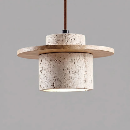 Travertine Stone Pendant Ceiling Light -  Travona