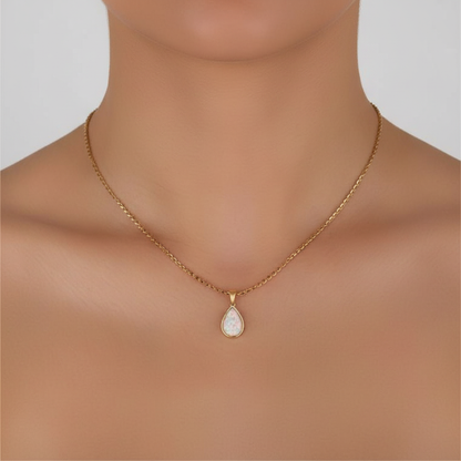 Tropfenförmiger Anhänger - LuxeChain 