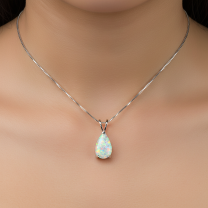 Tropfenförmiger Anhänger - OpalDrop 