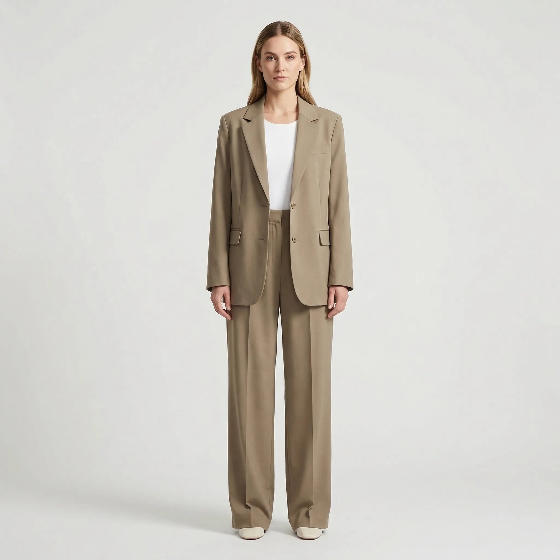 Two-Piece Blazer And Wide-Leg Trouser Set - Margie