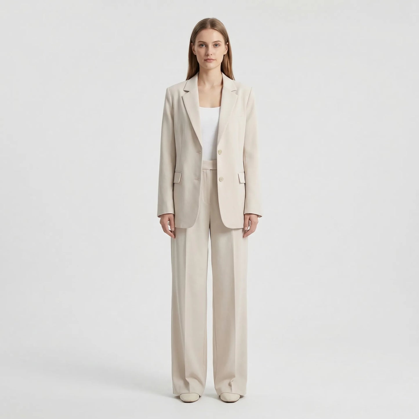 Two-Piece Blazer And Wide-Leg Trouser Set - Margie