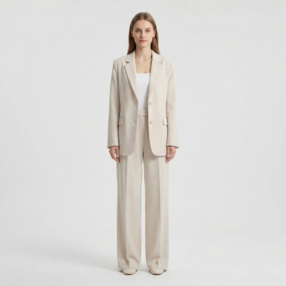 Two-Piece Blazer And Wide-Leg Trouser Set - Margie